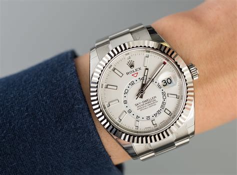 every white dial rolex sky dweller|rolex sky dweller ref 326934.